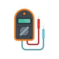 Multimeter tester icon flat isolated vector