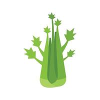 Veggies celery icon flat isolated vector