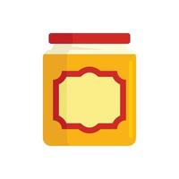 Condiment jar icon flat isolated vector