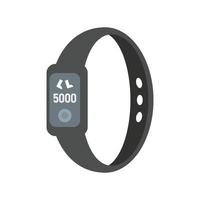 Heart rate smartwatch icon flat isolated vector