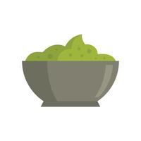 Eco condiment bowl icon flat isolated vector