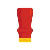 Ketchup plastic bottle icon flat isolated vector