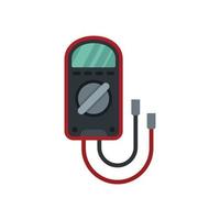 Test multimeter icon flat isolated vector