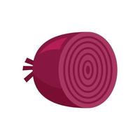 Half beet icon flat isolated vector