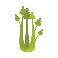 Eat celery icon flat isolated vector