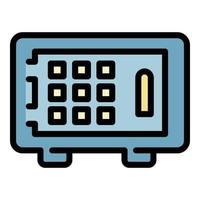 Mini safe icon color outline vector