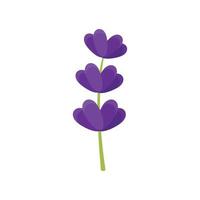 Lavender leaf icon flat isolated vector