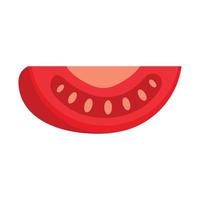 Slice tomato icon flat isolated vector