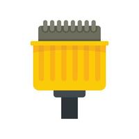 Pins adapter icon flat isolated vector