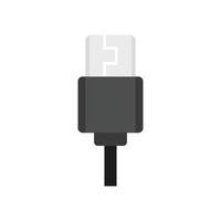 tipo c cable icono plano aislado vector