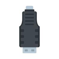 icono de adaptador micro usb vector aislado plano