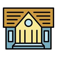 House exhibition icon color outline vector