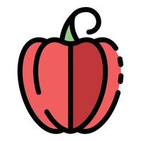 Paprika icon color outline vector