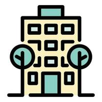 Hospital building icon color outline vector