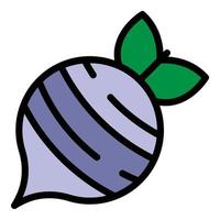 Garden beet icon color outline vector