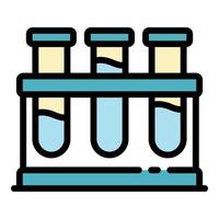 Test tube stand icon color outline vector