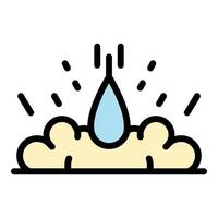 Chemical experiment smoke icon color outline vector
