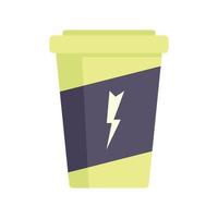 Carbonated energy drink icon flat isolated vector