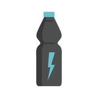 Energy drink bottle icon flat isolated vector