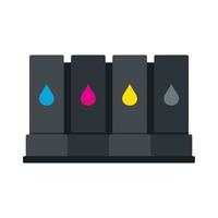 Printer cartridge icon flat isolated vector