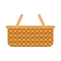 Handle wicker icon flat isolated vector