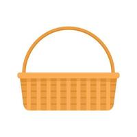 Wicker straw icon flat isolated vector