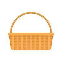 Wicker straw icon flat isolated vector