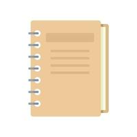 Inventory notebook icon flat isolated vector