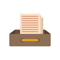 Request archive folder icon flat isolated vector