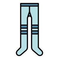 Tights body icon color outline vector
