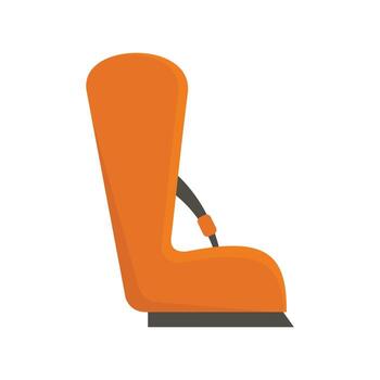 icono de asiento de bebé de coche de seguridad vector aislado plano