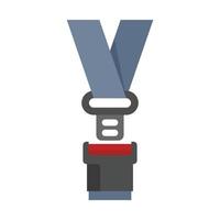 Safe seatbelt icon flat isolated vector