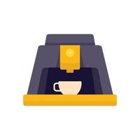 Drink coffee machine icon flat isolated vector