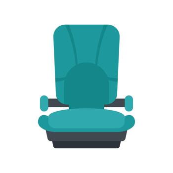 icono de asiento de coche de bebé de carretera vector aislado plano
