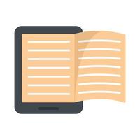 revista ebook icono plano aislado vector