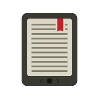 Mobile ebook icon flat isolated vector