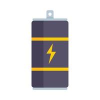 Energy drink container icon flat isolated vector