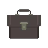 Leather bag icon flat isolated vector