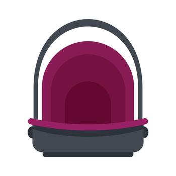 vector aislado plano del icono del asiento de coche del portador del bebé
