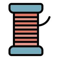 Sewing thread icon color outline vector