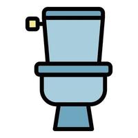 Home toilet icon color outline vector