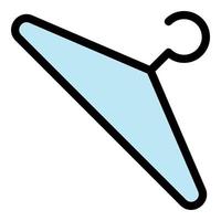 Clothes hanger icon color outline vector