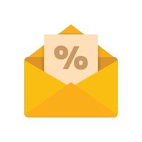 Loyalty mail icon flat isolated vector