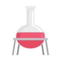 Flask on metal stand icon flat isolated vector