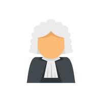 Judge avatar icon flat isolated vector