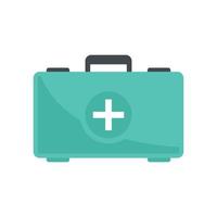 First aid kit icon flat isolated vector