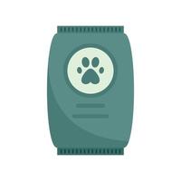 Dog food package icon flat isolated vector