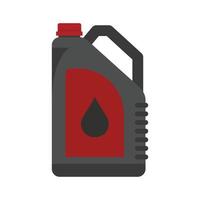 Plastic oil canister icon flat isolated vector