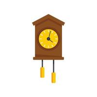 Swiss wall clock icon flat isolated vector