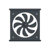 ventilador icono plano aislado vector